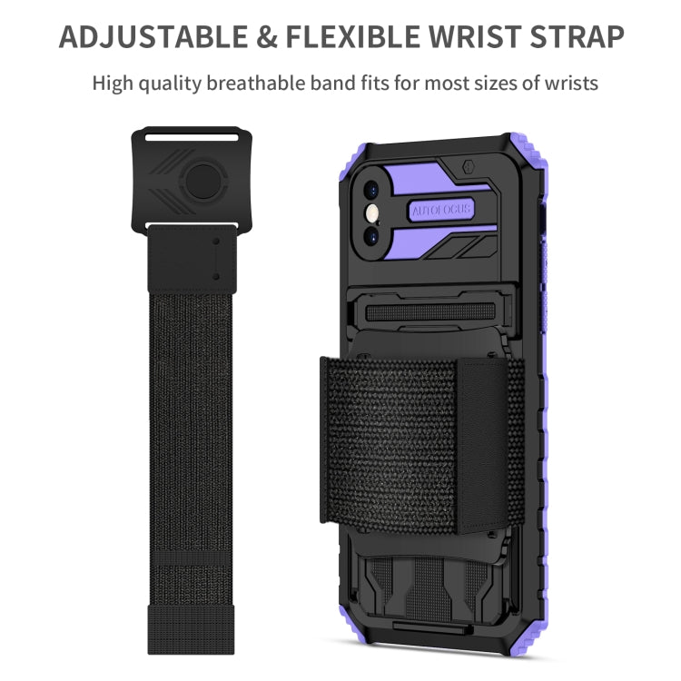 For iPhone X / XS Kickstand Detachable Armband Phone Case