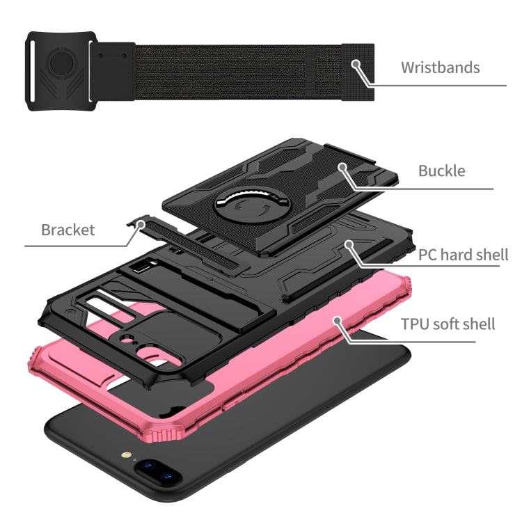Kickstand Detachable Armband Phone Case For iPhone 7 Plus / 8 Plus