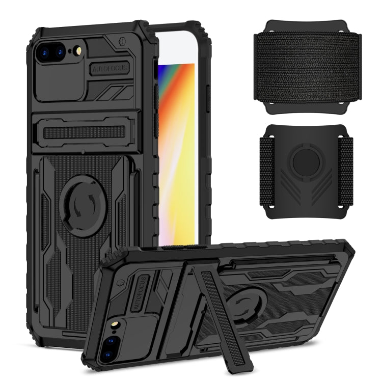 Kickstand Detachable Armband Phone Case For iPhone 7 Plus / 8 Plus