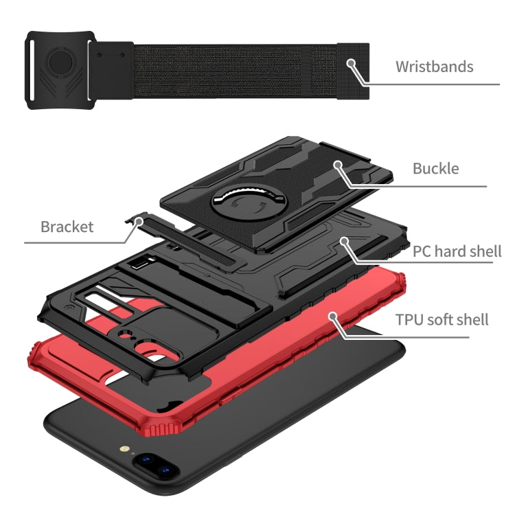 Kickstand Detachable Armband Phone Case For iPhone 7 Plus / 8 Plus
