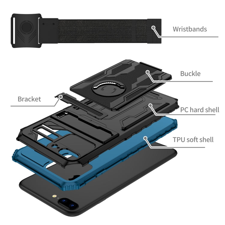 Kickstand Detachable Armband Phone Case For iPhone 7 Plus / 8 Plus