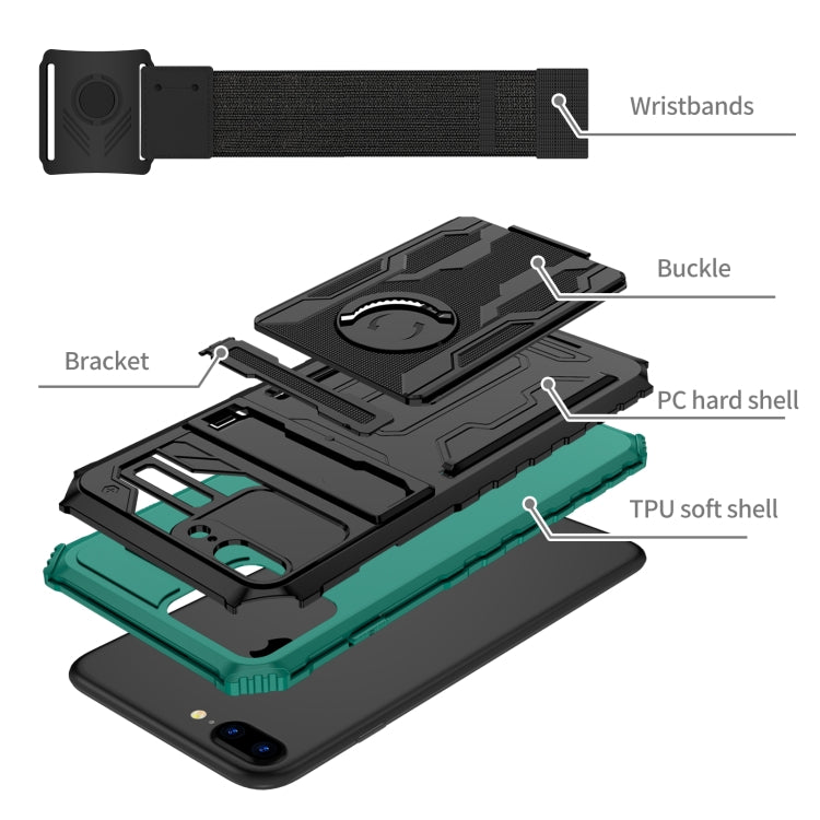 Kickstand Detachable Armband Phone Case For iPhone 7 Plus / 8 Plus