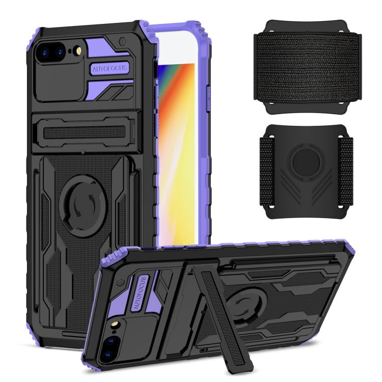 Kickstand Detachable Armband Phone Case For iPhone 7 Plus / 8 Plus