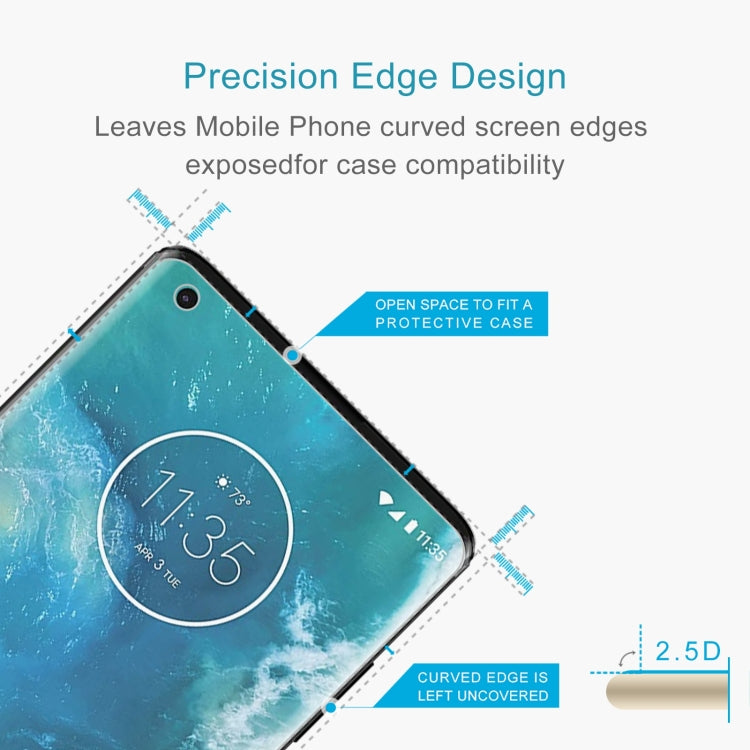 50 PCS 0.26mm 9H 2.5D Tempered Glass Film For Motorola Edge+