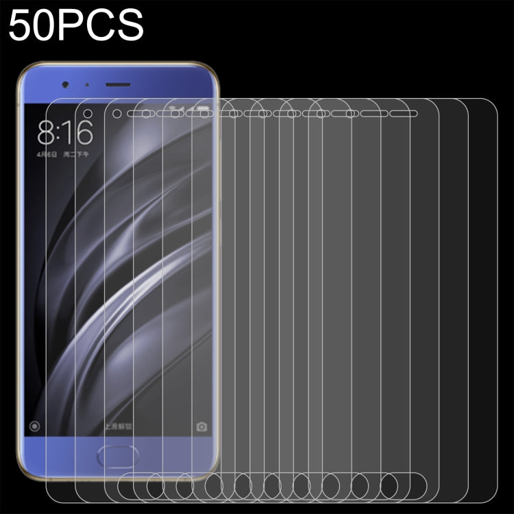 50 PCS 0.26mm 9H 2.5D Tempered Glass Film For Xiaomi Mi 6 Plus