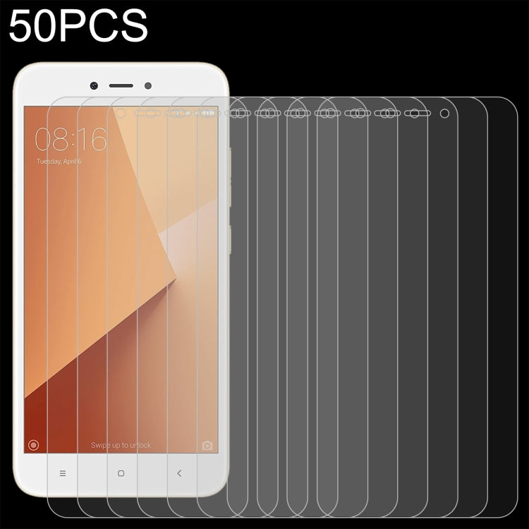50 PCS 0.26mm 9H 2.5D Tempered Glass Film For Xiaomi Redmi Y1 Lite