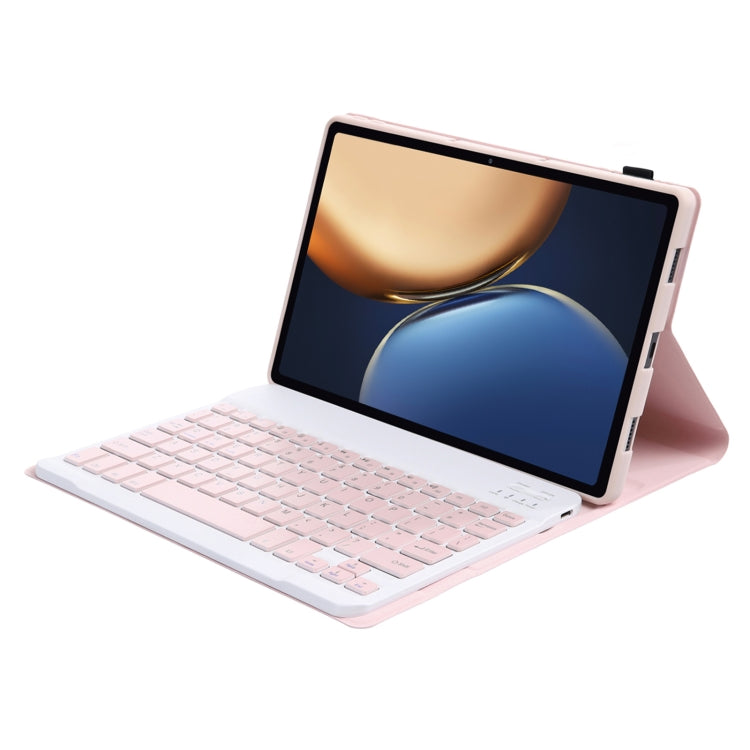 AHV7 Lambskin Texture Ultra-thin Bluetooth Keyboard Leather Tablet Case For Honor Tablet V7 Pro