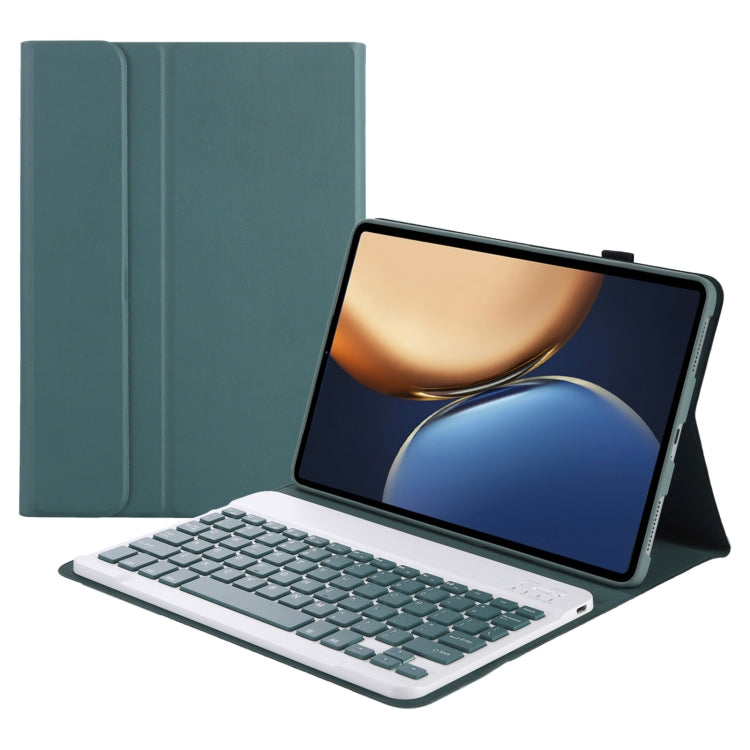 AHV7 Lambskin Texture Ultra-thin Bluetooth Keyboard Leather Tablet Case For Honor Tablet V7 Pro