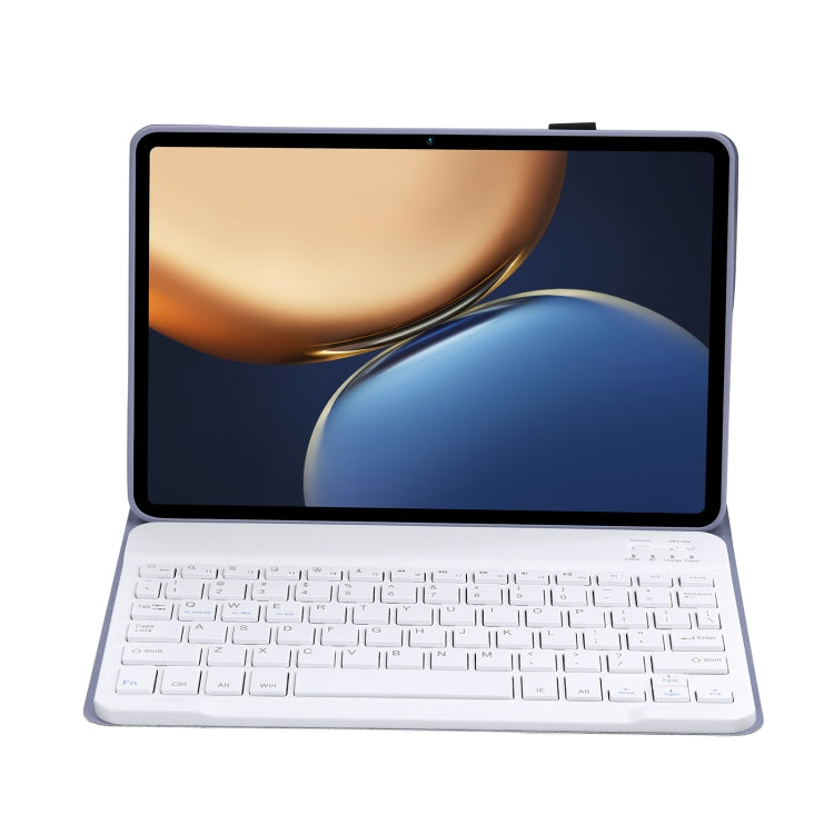 AHV7 Lambskin Texture Ultra-thin Bluetooth Keyboard Leather Tablet Case For Honor Tablet V7 Pro