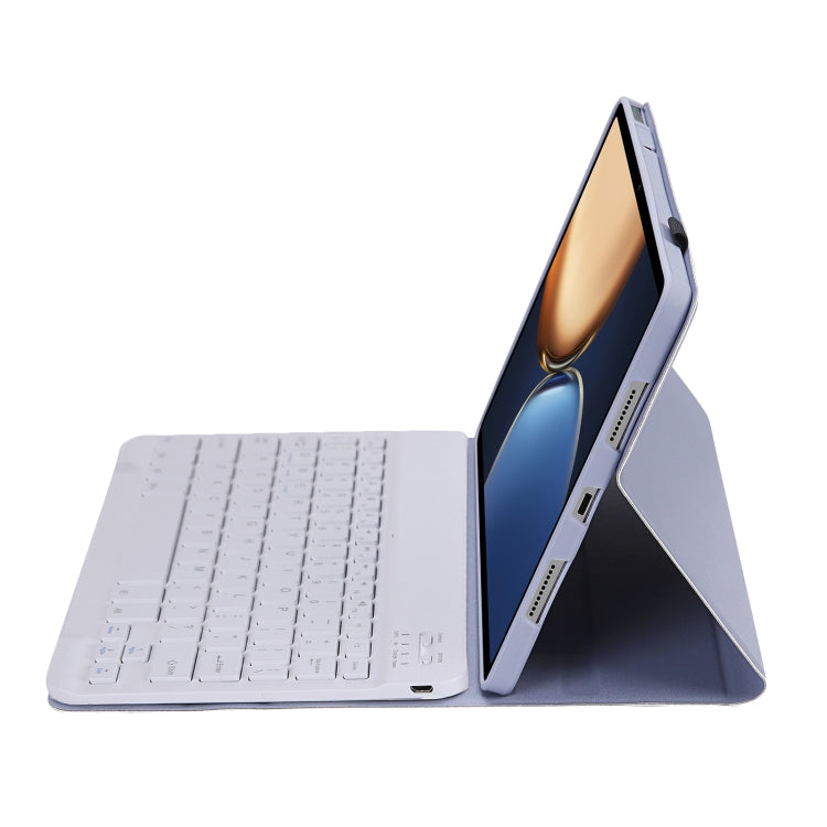 AHV7 Lambskin Texture Ultra-thin Bluetooth Keyboard Leather Tablet Case For Honor Tablet V7 Pro
