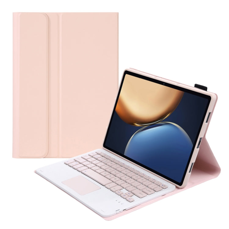 AHV7-A Lambskin Texture Ultra-thin Bluetooth Keyboard Leather Tablet Case with Touchpad For Honor Tablet V7 Pro