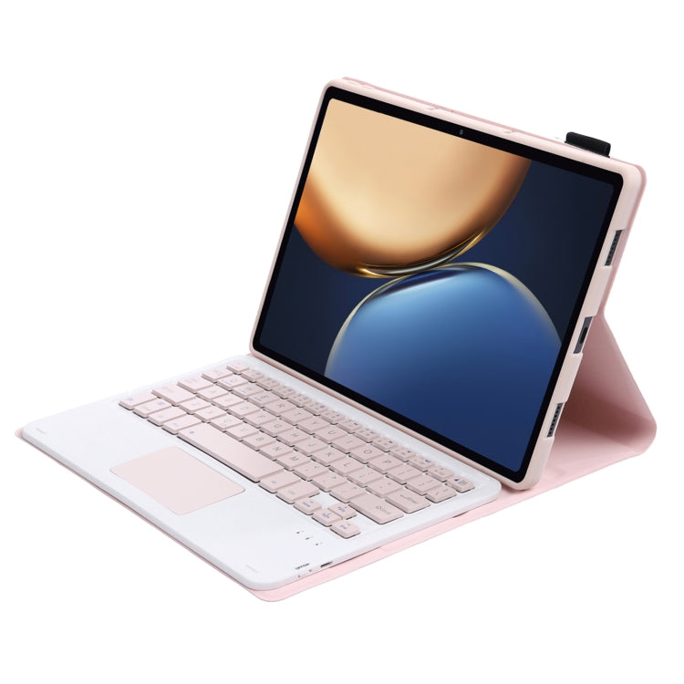 AHV7-A Lambskin Texture Ultra-thin Bluetooth Keyboard Leather Tablet Case with Touchpad For Honor Tablet V7 Pro