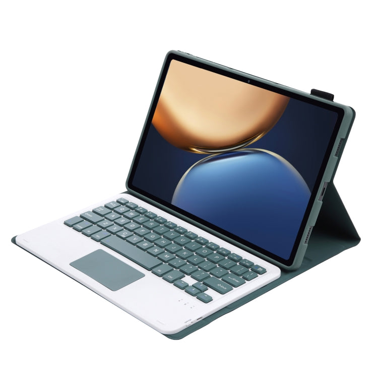 AHV7-A Lambskin Texture Ultra-thin Bluetooth Keyboard Leather Tablet Case with Touchpad For Honor Tablet V7 Pro