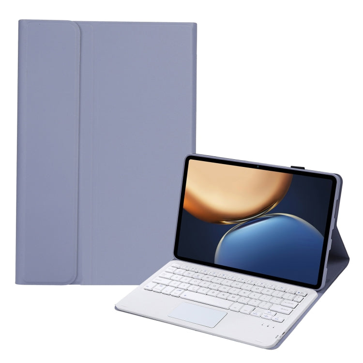 AHV7-A Lambskin Texture Ultra-thin Bluetooth Keyboard Leather Tablet Case with Touchpad For Honor Tablet V7 Pro