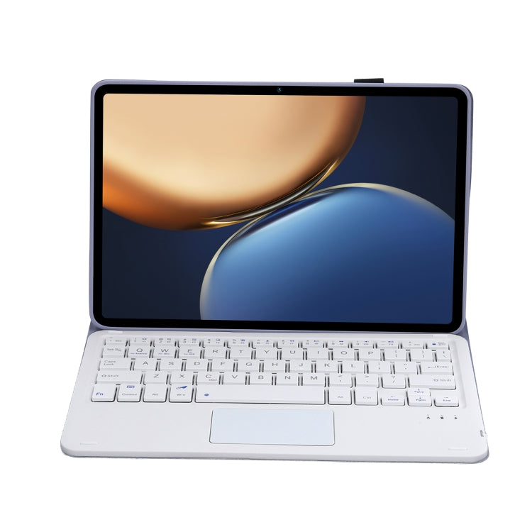 AHV7-A Lambskin Texture Ultra-thin Bluetooth Keyboard Leather Tablet Case with Touchpad For Honor Tablet V7 Pro