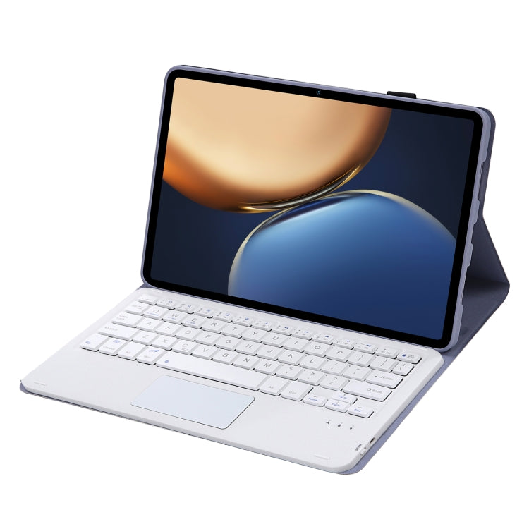 AHV7-A Lambskin Texture Ultra-thin Bluetooth Keyboard Leather Tablet Case with Touchpad For Honor Tablet V7 Pro