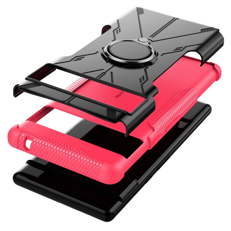 For Google Pixel 6 Pro Armor Bear Shockproof PC + TPU Phone Case with Ring Holder
