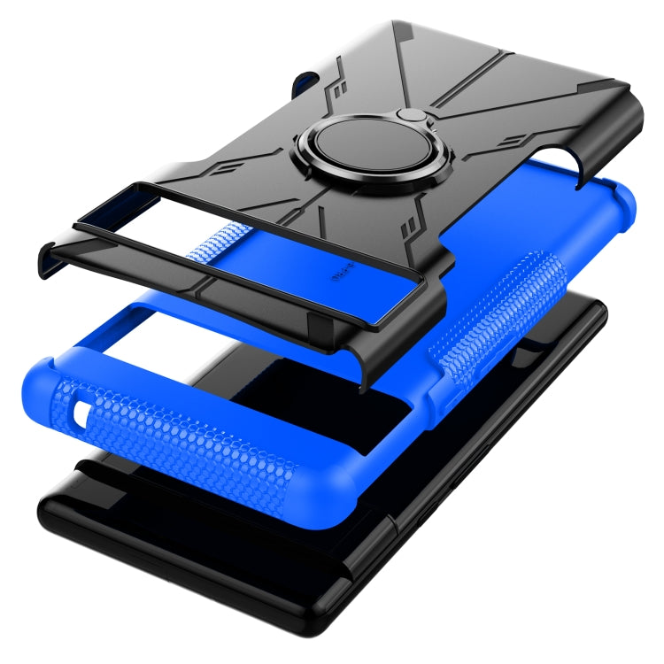 For Google Pixel 6 Pro Armor Bear Shockproof PC + TPU Phone Case with Ring Holder