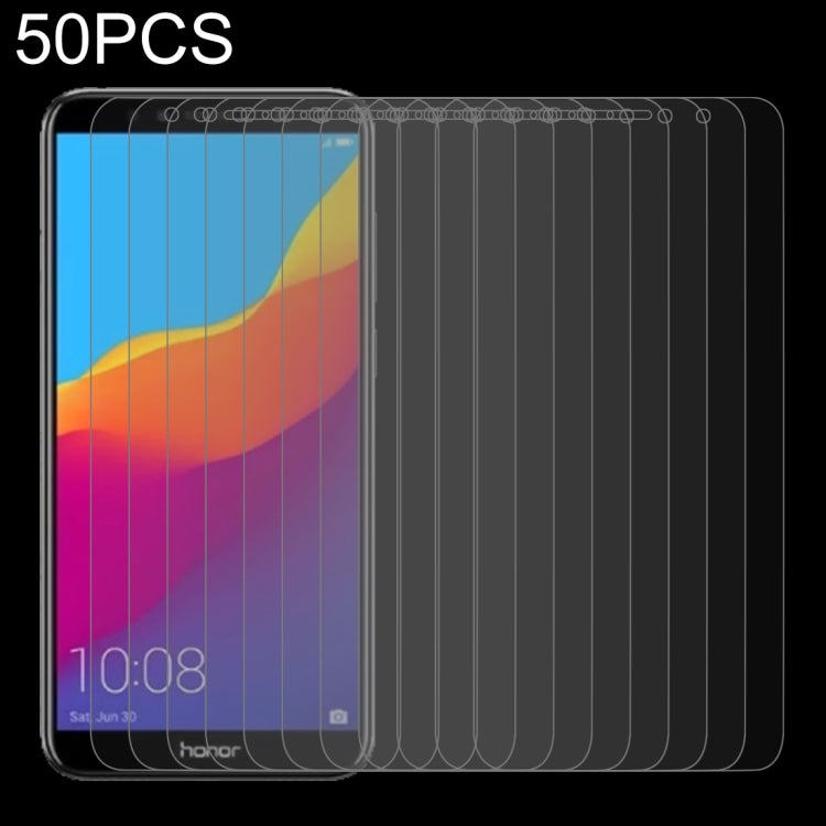 50 PCS 0.26mm 9H 2.5D Tempered Glass Film For Honor 7A Pro