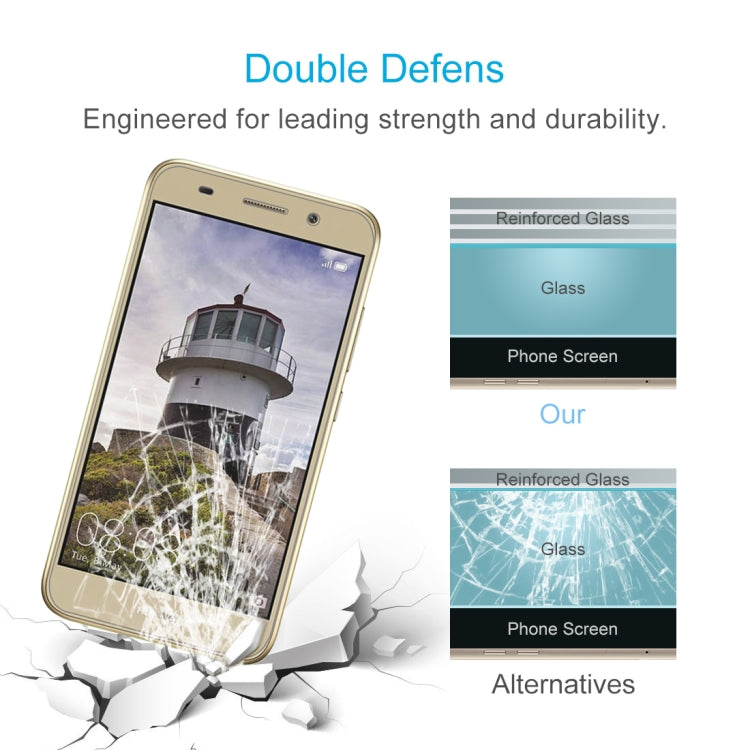 50 PCS 0.26mm 9H 2.5D Tempered Glass Film For Huawei Y3 2018