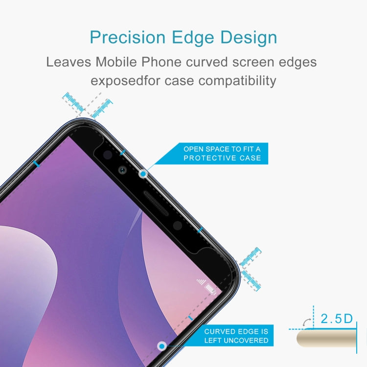 50 PCS 0.26mm 9H 2.5D Tempered Glass Film For Huawei Y7 Prime