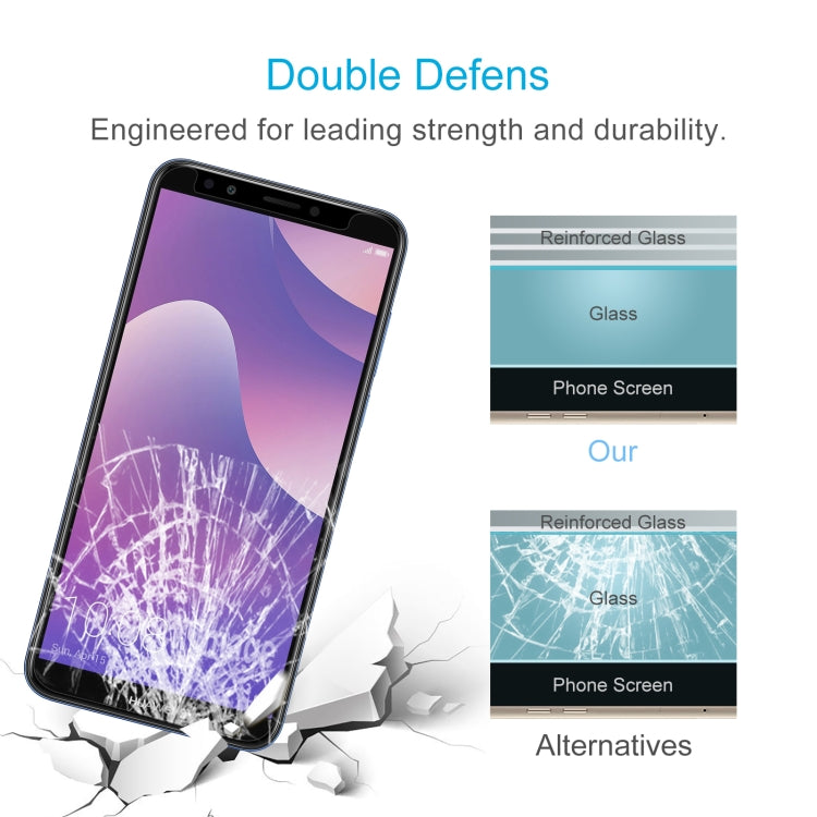 50 PCS 0.26mm 9H 2.5D Tempered Glass Film For Huawei Y7 Prime