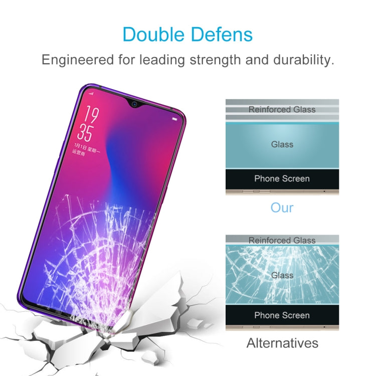 50 PCS 0.26mm 9H 2.5D Tempered Glass Film For OPPO R19