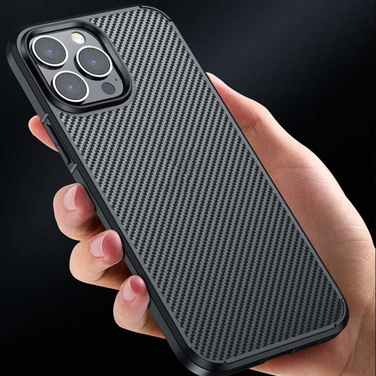 For iPhone 13 mini Ice Crystal Carbon Fiber Phone Case