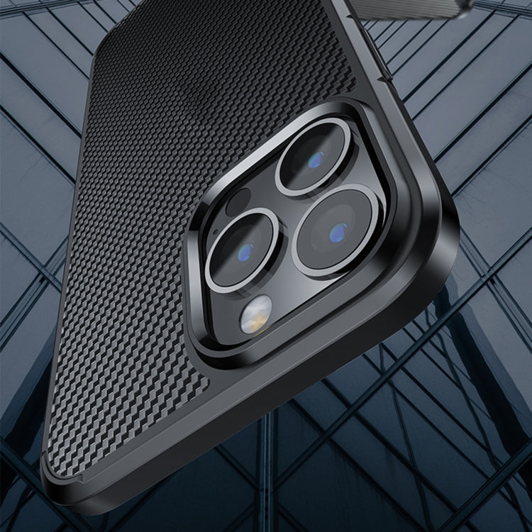 For iPhone 13 Pro Ice Crystal Carbon Fiber Phone Case