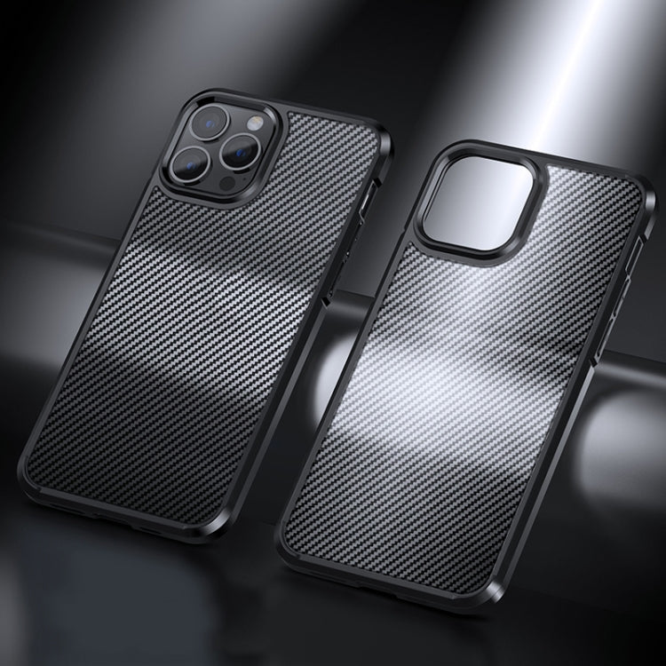 For iPhone 13 Pro Max Ice Crystal Carbon Fiber Phone Case
