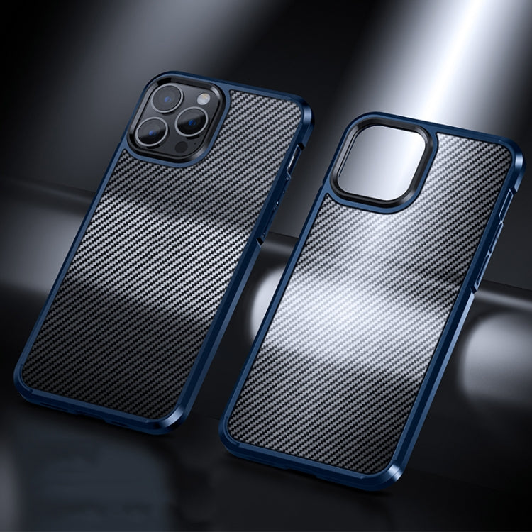 For iPhone 13 Pro Max Ice Crystal Carbon Fiber Phone Case