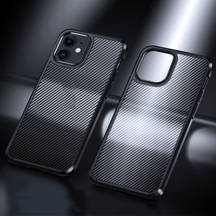 For iPhone 12 mini Ice Crystal Carbon Fiber Phone Case