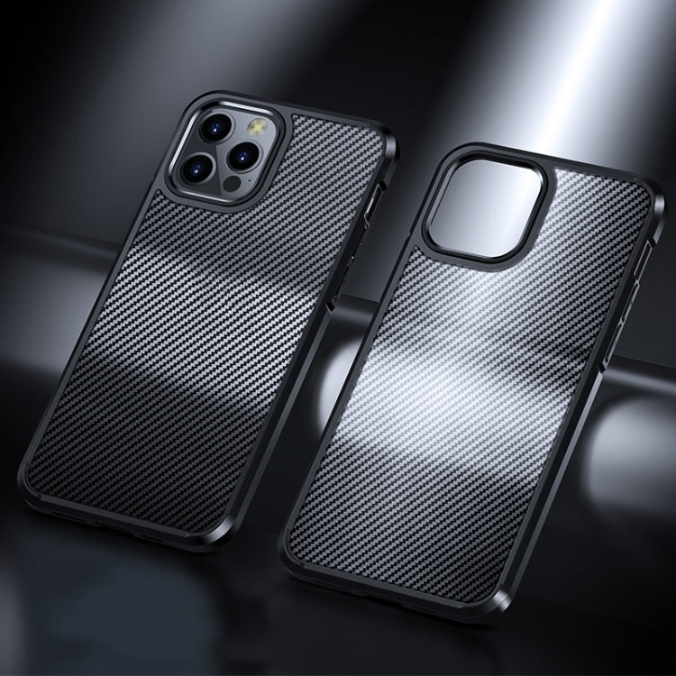For iPhone 12 / 12 Pro Ice Crystal Carbon Fiber Phone Case