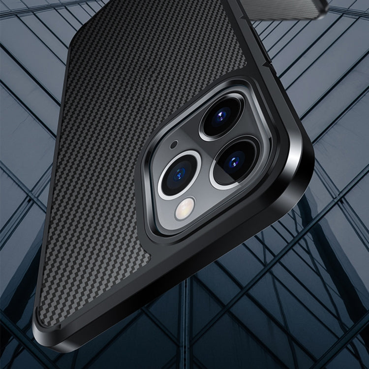 For iPhone 12 Pro Max Ice Crystal Carbon Fiber Phone Case