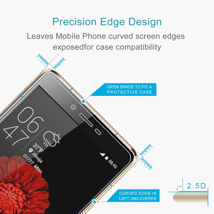 10 PCS 0.26mm 9H 2.5D Tempered Glass Film For Tecno L8