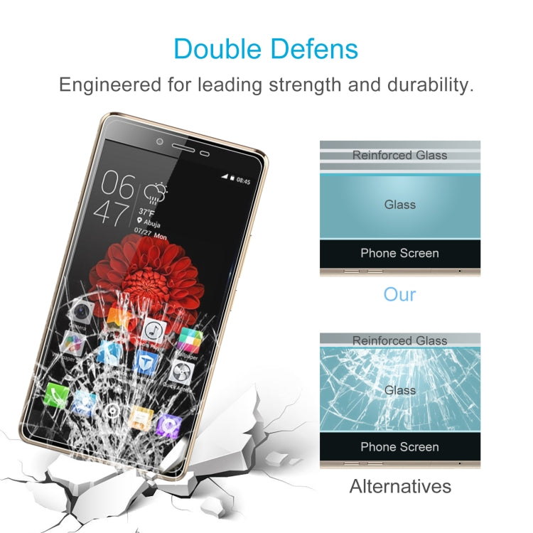 10 PCS 0.26mm 9H 2.5D Tempered Glass Film For Tecno L8