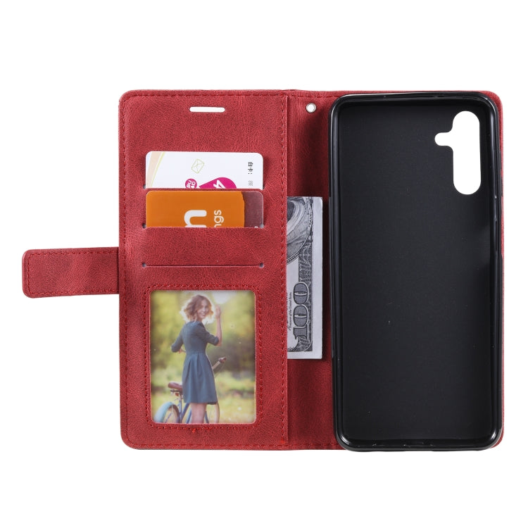 For Samsung Galaxy A13 5G Skin Feel Splicing Horizontal Flip Leather Phone Case