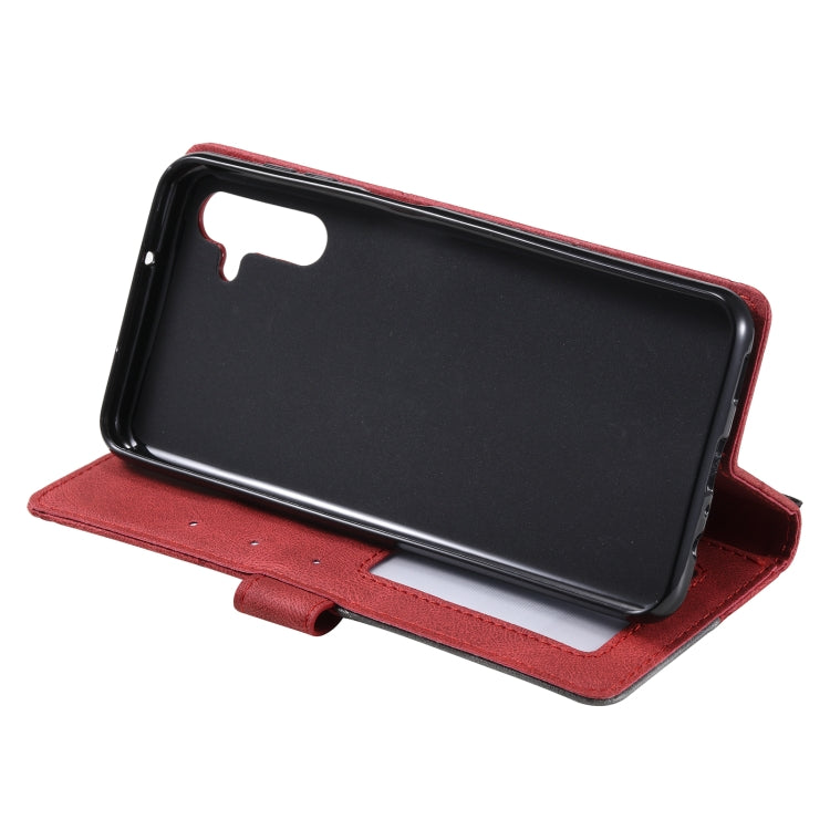 For Samsung Galaxy A13 5G Skin Feel Splicing Horizontal Flip Leather Phone Case