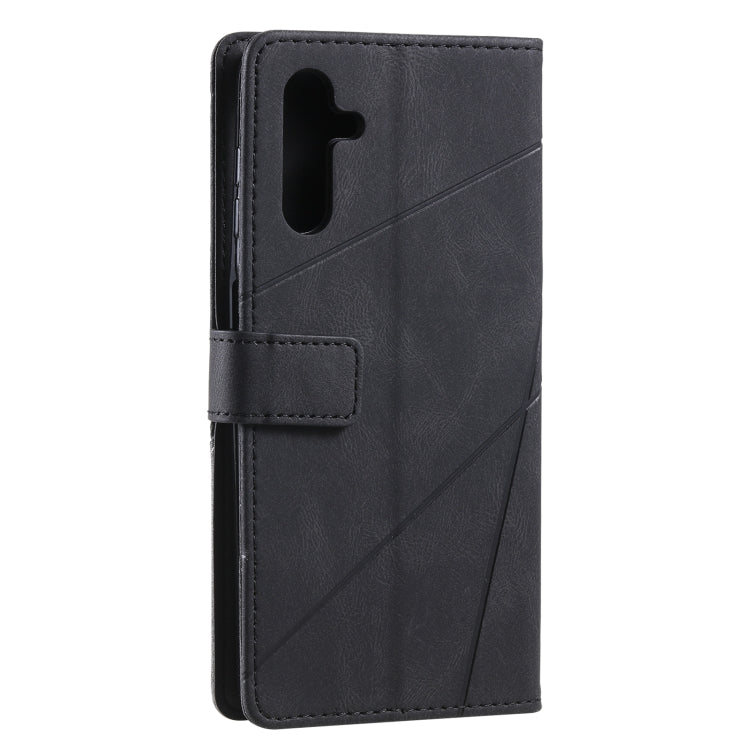 For Samsung Galaxy A13 5G Skin Feel Splicing Horizontal Flip Leather Phone Case