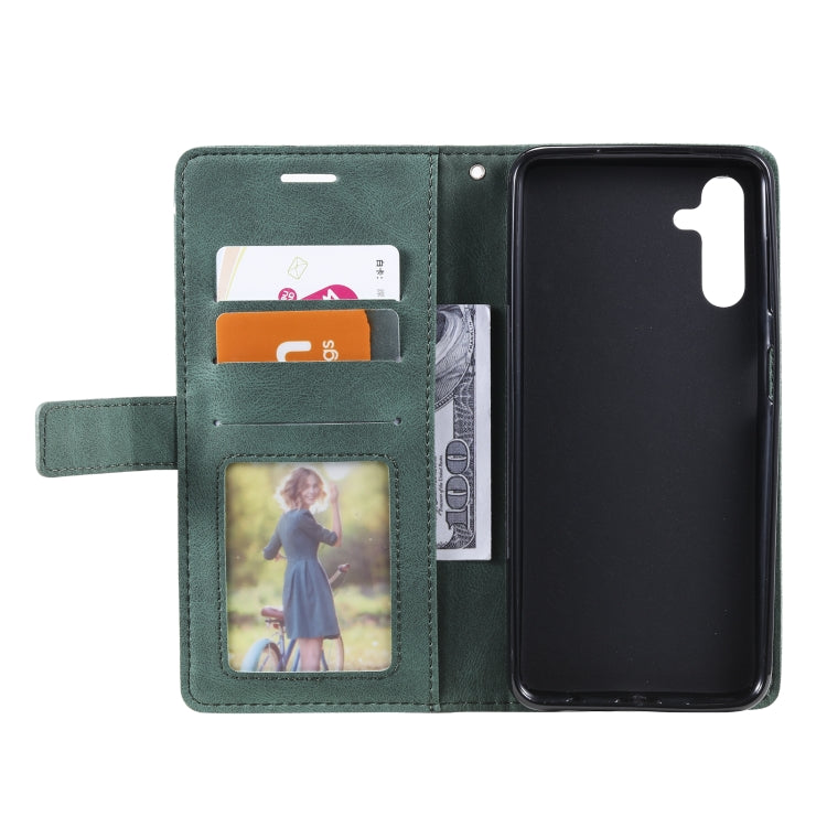 For Samsung Galaxy A13 5G Skin Feel Splicing Horizontal Flip Leather Phone Case