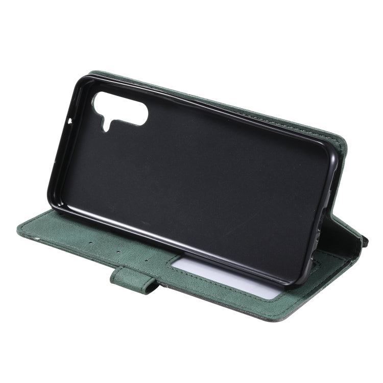 For Samsung Galaxy A13 5G Skin Feel Splicing Horizontal Flip Leather Phone Case