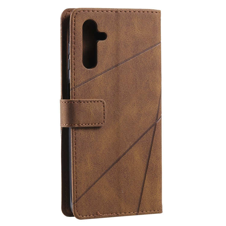 For Samsung Galaxy A13 5G Skin Feel Splicing Horizontal Flip Leather Phone Case