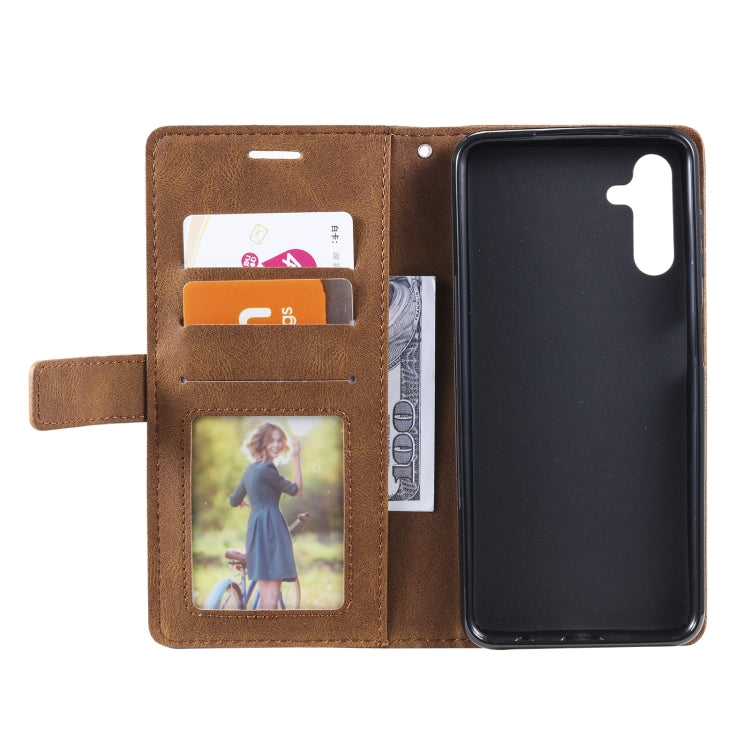 For Samsung Galaxy A13 5G Skin Feel Splicing Horizontal Flip Leather Phone Case