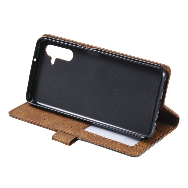 For Samsung Galaxy A13 5G Skin Feel Splicing Horizontal Flip Leather Phone Case
