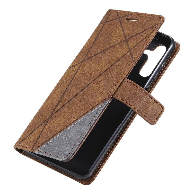 For Samsung Galaxy A13 5G Skin Feel Splicing Horizontal Flip Leather Phone Case