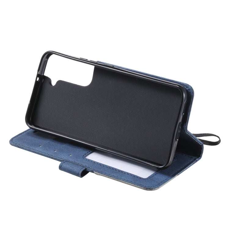 For Samsung Galaxy S22+ 5G Skin Feel Splicing Horizontal Flip Leather Phone Case
