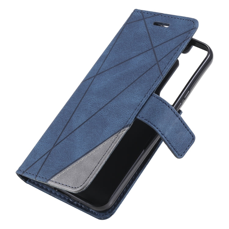 For Samsung Galaxy S22+ 5G Skin Feel Splicing Horizontal Flip Leather Phone Case
