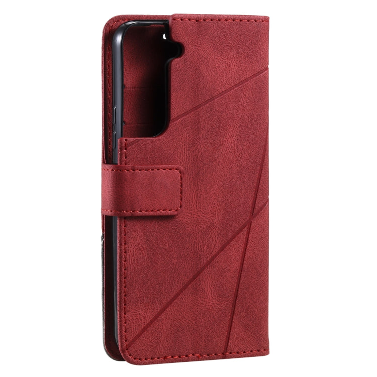 For Samsung Galaxy S22+ 5G Skin Feel Splicing Horizontal Flip Leather Phone Case