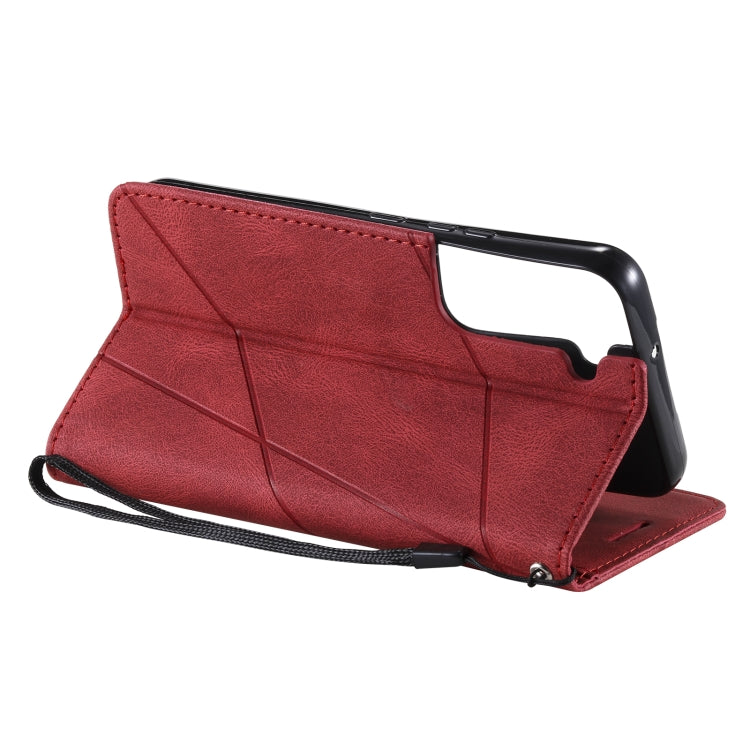 For Samsung Galaxy S22+ 5G Skin Feel Splicing Horizontal Flip Leather Phone Case