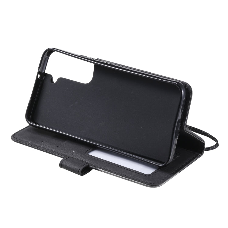 For Samsung Galaxy S22+ 5G Skin Feel Splicing Horizontal Flip Leather Phone Case